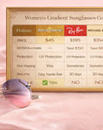 Women’s Small-Frame UV Protection Sunglasses – Elegant Personality Gradient Fashion Shades