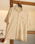 Jacquard Hollow Shirt Men's Vintage Shirt