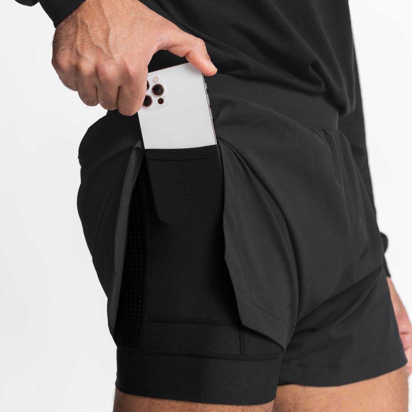 Men’s Breathable Quick-Dry Fitness Shorts – Double-Layer Muscle Fit Running Shorts with Moisture-Wicking Fabric &amp; Athletic Performance Design