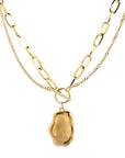 ✨ Women’s Double-Layer OT Buckle Necklace – Edgy Elegance