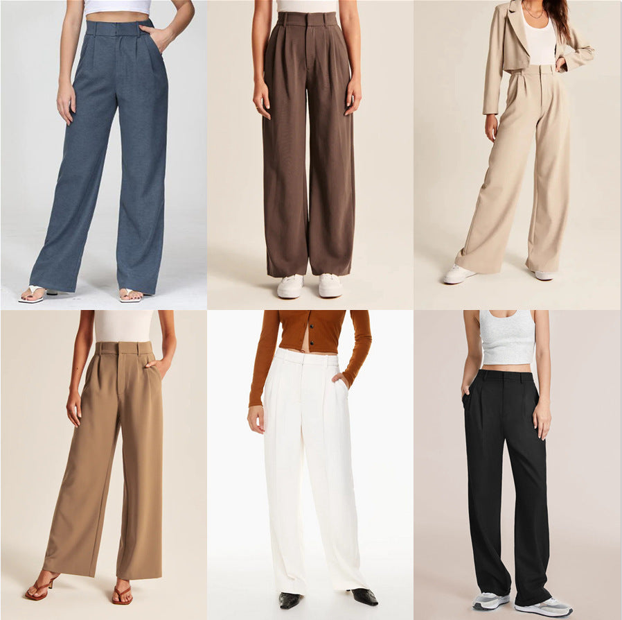 High Waist Trousers With Pockets  Women