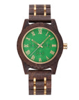 Retro Walnut Gold Multi-functional Men's Quartz Watch