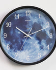 12-inch Wall Clock For Home Decoration Blue Moon