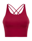 Backless Fitness Bra Small Suspenders Solid Color
