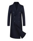 Woolen Coat Trench Coat Double Breasted Long Below The Knee