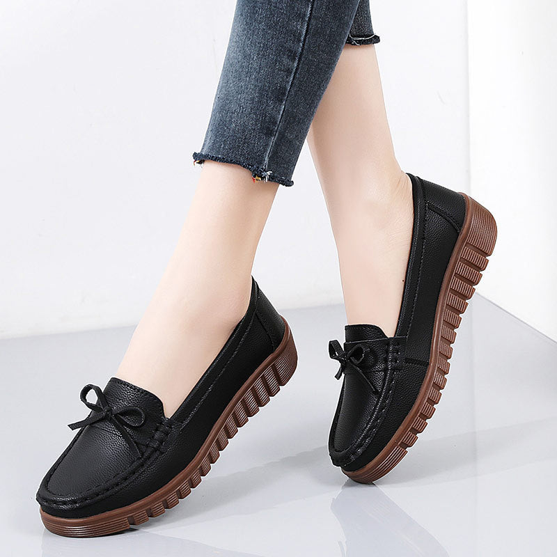 Summer Leather Breathable Women&#39;s Soft-soled Leather Shoes (3 to 7 days shipping)