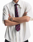 Men’s Summer Anti-Wrinkle Shirt – Loose Fit Non-Iron Short Sleeve