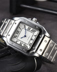 Men's 3-pin Quartz Square All-steel Watch