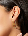 Sliver-Gold-plated Double Earrings For Women