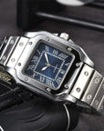 Men's 3-pin Quartz Square All-steel Watch