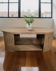 Walnut MDF And Oak Living Room Coffee Table ( USA ONLY + 3 TO 5 DAYS SHIPPING)