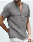 Casual linen polo shirt