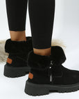 Thick Plush Snow Boots Women Faux Suede Non-slip Winter Shoes