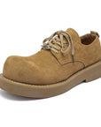 Men’s American Retro Cowhide Work Shoes – Waterproof Leather Outdoor Derby Boots