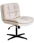 Large Size Armless Home Office Desk Chair Vanity Chair No Wheels ( USA ONLY + 3 TO 5 DAYS SHIPPING)