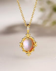 Natural Opal Pink Crystal Pendant