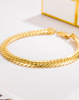 Men's White Copper Rhodium Plated Gold Bracelet