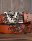 Automatic cowhide belt