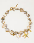 Vacation Style Irregular Shell Conch Starfish Clavicle Chain