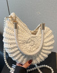Women’s Handmade Woven Bag – European & American Retro Shell Shape