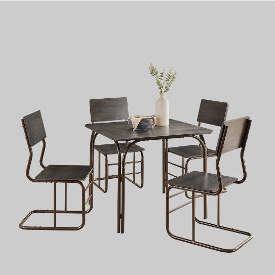 5-Piece Wood Table &amp; 4 Chairs, Modern Dining Table Furniture Set For Home, Kitchen, Dining Room ,Dining Table And Chair ( USA ONLY + 3 TO 5 DAYS SHIPPING)