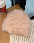 Thickened Warm Real Rabbit Plush Fur Integrated Knitted Hat