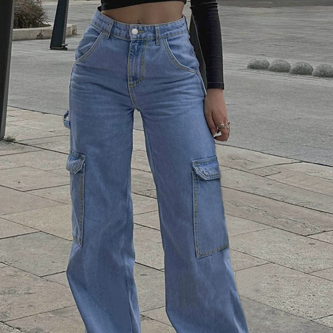 Women&#39;s All-matching Straight Jeans