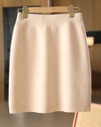 Women’s Pure Wool Knit Skirt – Elegant High-Elastic Short Skirt for Commuting Chic