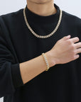 Necklace Men Square Tennis Chain Hip Hop Fashion