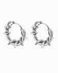 Thorn Winding Earrings Men's S925 Sterling Silver