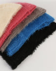 Mohair Scarf With One Hat For Women's Winter