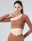Women’s Sexy Nylon Pullover – Tight Long-Sleeve Cropped Top