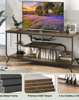 TV Cabinet With Power Socket And LED Lights ( USA ONLY + 3 TO 7 DAYS SHIPPING)