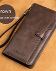 Men's Long Wallet Genuine Leather Wallet