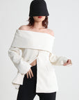 Women’s Off-Shoulder Long Sleeve Suit Coat – Elegant Spring Fashion Blazer