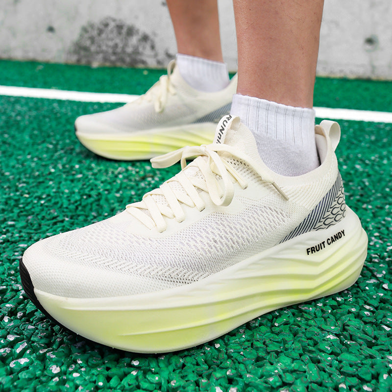 Men’s Summer Road Running Shoes – Breathable Mesh Sneakers with Shock Absorption
