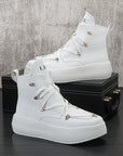 White High-top Board Shoes For Men