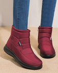 Ankle Boots For Women Non-slip Waterproof Snow Boots Flat Heels Warm Shoes AliFinds