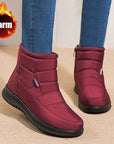 Ankle Boots For Women Non-slip Waterproof Snow Boots Flat Heels Warm Shoes AliFinds