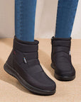 Ankle Boots For Women Non-slip Waterproof Snow Boots Flat Heels Warm Shoes AliFinds