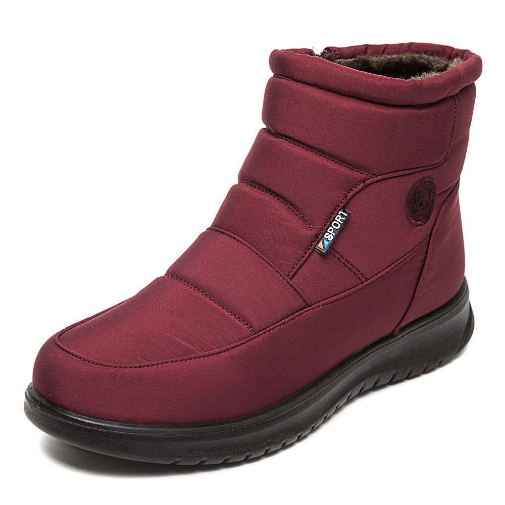 Ankle Boots For Women Non-slip Waterproof Snow Boots Flat Heels Warm Shoes AliFinds