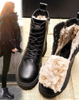 British Style Martin Boots Winter Plus Velvet Thick Cotton Shoes AliFinds