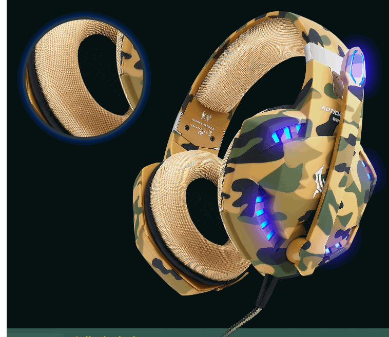 Camouflage computer headset AliFinds