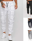 Checkered 3D Digital Print Casual Pants AliFinds