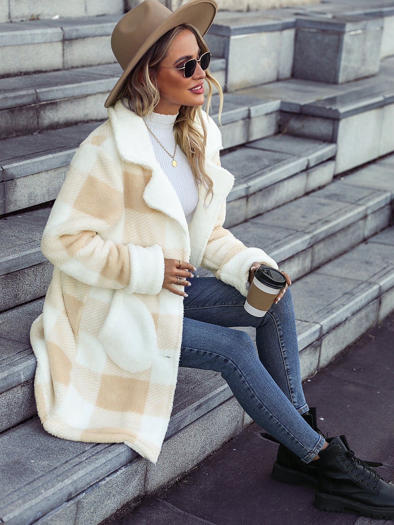 Coat New Plaid Printed Coat AliFinds