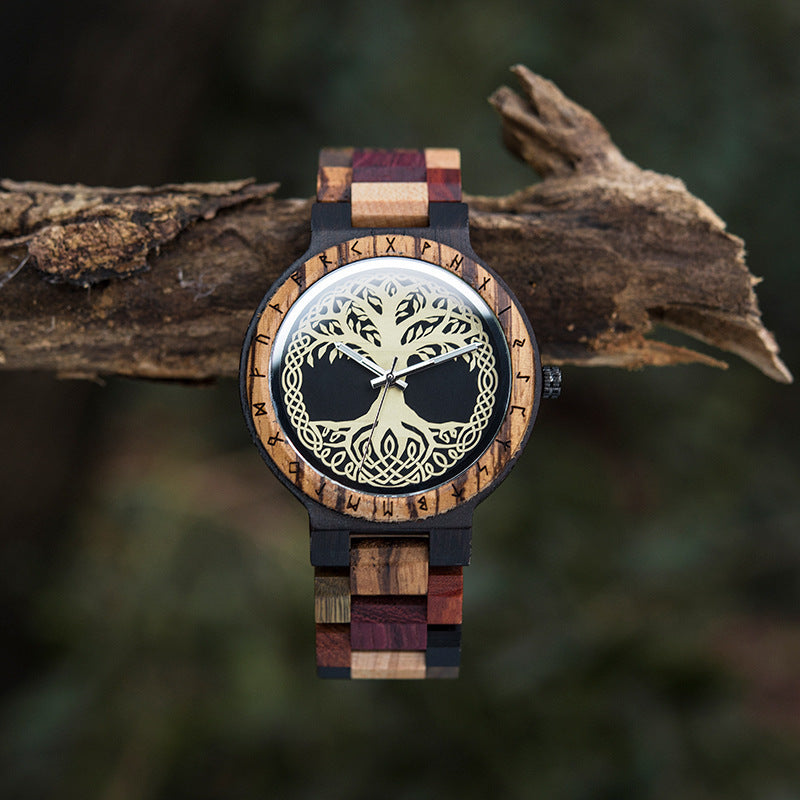 Creative Men's Wooden Quartz Watch AliFinds