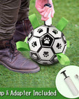 Dog Toys Interactive Pet Football Toys with Grab Tabs Dog Outdoor training Soccer Pet Bite Chew Balls for Dog accessories AliFinds