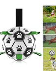 Dog Toys Interactive Pet Football Toys with Grab Tabs Dog Outdoor training Soccer Pet Bite Chew Balls for Dog accessories AliFinds