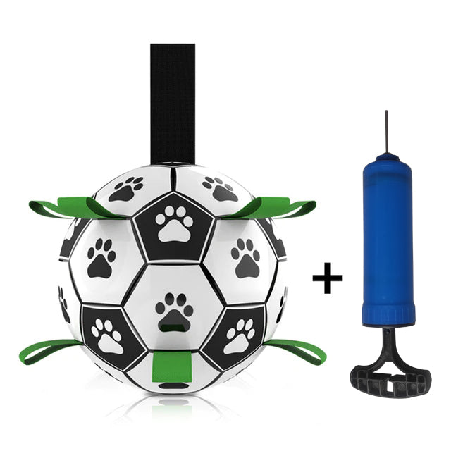 Dog Toys Interactive Pet Football Toys with Grab Tabs Dog Outdoor training Soccer Pet Bite Chew Balls for Dog accessories AliFinds