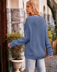 Dolman Sleeve Sweater With Pocket Solid Color Pullover Tops Women AliFinds